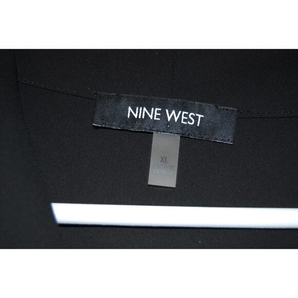 NINE WEST Suit Separates Black  Drape Sleeveless Blouse XL V Neck - Picture 2 of 3